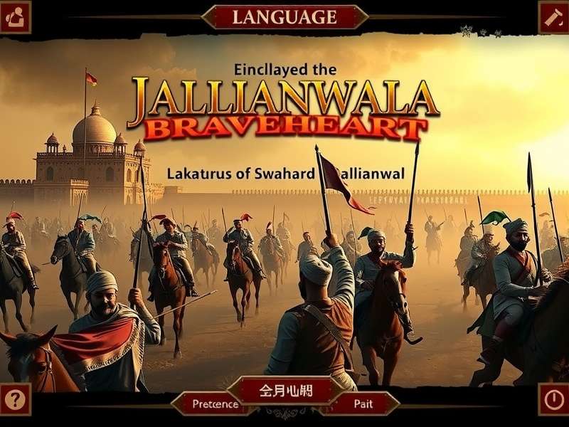 Jallianwala Braveheart language selection screen